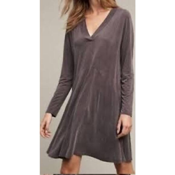 Dolan Left Coast Collection by Anthropologie Eggplant Dress Pockets Size Medium - Picture 1 of 8